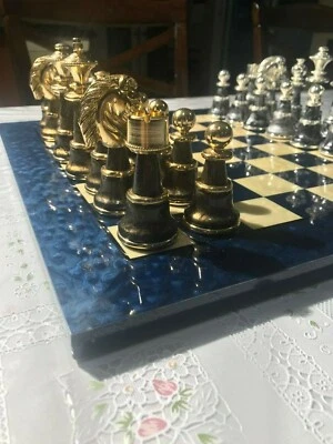 Rare One Of One: Handcrafted Chess Board Set with Raised Frame - Image 1 of 4