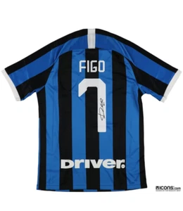 [SIGNED SHIRT] Figo - Inter Milan - Certificat Icons - Foto 1 di 4