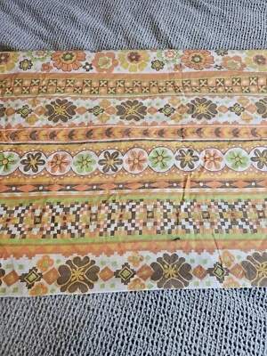 vtg fieldcrest flat sheet Full/queen Fall Colors 80"/96" - Image 1 of 3