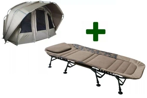 Angebot: Fort Knox 2.0 Angelzelt 2 Mann + Angelliege X-Pro - Bild 1 von 1