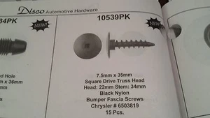 10539PK 7,5 mm X 35 mm banda de parachoques negro nailon - Imagen 1 de 1