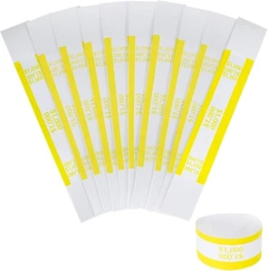 Currency Straps – Bill Wrappers, Money Bands to Organize Bills, ABA Standard Col - Picture 1 of 6