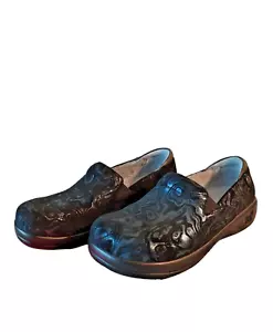 NWOT Alegria Kel-750X Women's Clogs Black Leather Mules Slip On Size 6.5 (37) - Picture 1 of 10