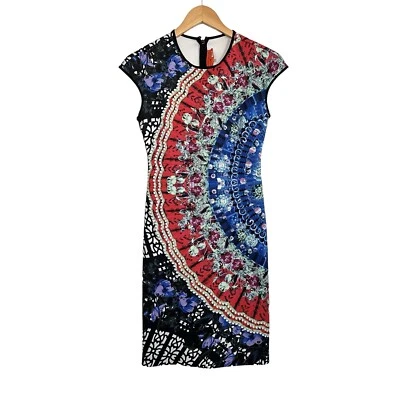 Vestido Vaina Clover Canyon Para Mujer Buceo Neopreno Estampado Talla Pequeña Manga Gorra Foto 1 de 4