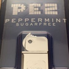 Silver Retro "Regular" PEZ Dispenser w/ European Sugar Free Peppermint Candy
