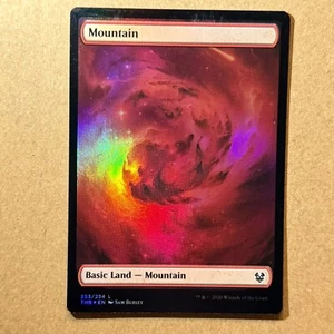 B3G3 ~ MTG ~ FOIL ~ Mountain #253 Full Extended Art Land THB Theros Beyond Death - Picture 1 of 12