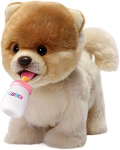 Electronic Walking Pomeranian Stuffed Dog Toy, Realistic Interactive Puppy - Picture 1 of 7
