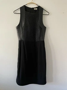 Cocktailkleid L’agence schwarz Leder - Bild 1 von 6