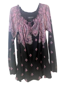 Camicia gotica Inc International paisley contadina estetica grande - Foto 1 di 9