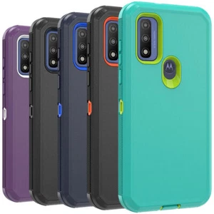 For Motorola Moto G Pure 2021 Case Heavy Duty Shockproof Hybrid Armor Hard Cover - Picture 1 of 32