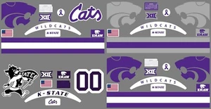 FULL Size Kansas State Wildcats Helmet Alternate Decals - 4 designs to choose - Picture 1 of 5