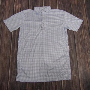 Collars & Co Poloshirt Herren Large Tall weiß blau Gitter Karo Kleid Kragen Golf - Bild 1 von 6