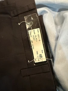 NWT Men’s Jet Black Smokey Joes Work/school Uniform Pants 40 X 33 W Buttons/pock - Picture 1 of 6