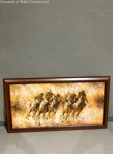 5 Horses Running Artwork Painting - Picture 1 of 7