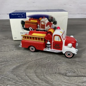 Department 56 Snow Village 54952 Village Fire Truck Working Lights Great Cond. - Bild 1 von 10