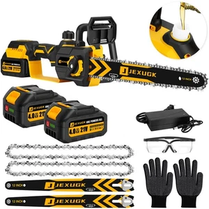 Motosierra inalámbrica sin escobillas de 12", motosierra inalámbrica de mano con 2 x 4,0 Ah... - Imagen 1 de 7