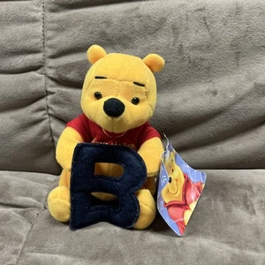 Winnie The Pooh Disney Soft Toy Holding The Letter B With Tags - Picture 1 of 7