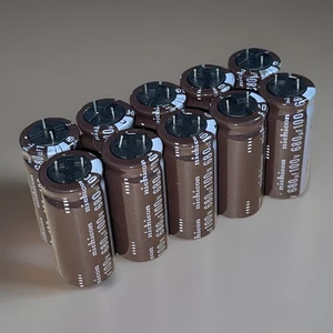 10 Stück - NICHICON PF - 680uF 100V 105°C - RM10 - 42x18mm - Netzteil PSU - NOS - Bild 1 von 6