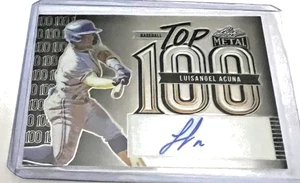 2023 Leaf Metal  AUTOGRAPH LUISANGEL ACUNA  TOPP 100 METS 7/10 - Bild 1 von 2