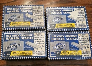 Lote 4 Cajas Completas NUEVAS De Colección Hansen Línea Azul Grapas #34 1/4" Punto de Tack - Imagen 1 de 9