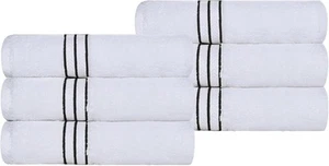 Turkish Cotton Ultra-Plush 6-Piece Hand Towel Set, Small Towels for Home, Apa... - Picture 1 of 4