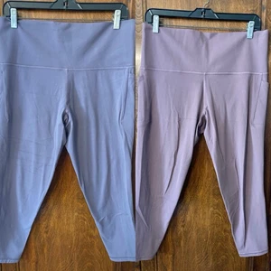 Lot of 2 ATHLETA Salutation Stash 7/8 Tight Sz 1X, Purple, Mauve - Picture 1 of 16