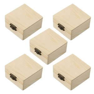Aesthetic Appeal Set of 5 Wooden Jewelry Boxes Designed to Enhance Your Space - Picture 1 of 24