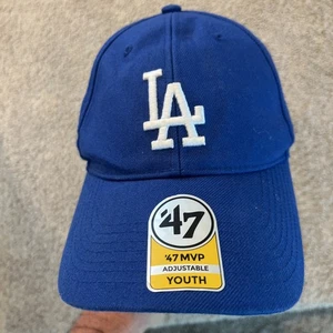 ‘47 Brand Captain Los Angeles LA Dodgers Blue Adjustable Snapback Hat Cap Youth - Picture 1 of 4
