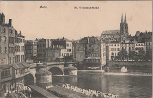 (RB)2024-227, Ansichtskarten, Postkarten,Feldpost, Metz, St. Georgenbrücke, 1915 - Bild 1 von 2