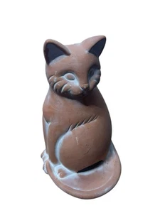 Vintage Terracotta Planter Succulent Pot Cat Pottery NOS 8" x 5" - Picture 1 of 5