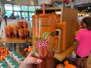AUSVERKAUFT 2025 🍂Disney Parks Starbucks Halloween Park Days & Lattes Tumbler - Bild 1 von 8