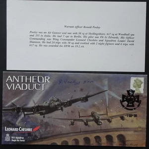 WWII Antheor Viaduct 617 Squadron RAF signed stamp cover. - Picture 1 of 2
