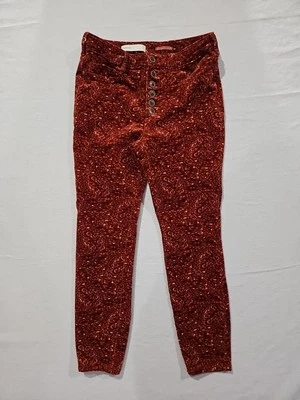 Anthropologie Pilcro & The Letterpress Printed Corduroy Pants Women's Size 29 - Image 1 of 4