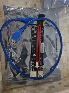 Ubit 6er Pack Neueste PCI-E Riser Adapter Karte + 60cm USB 3.0 Kabel - Bild 1 von 2