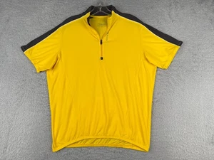 Sugoi Cycling Jersey Men 2XL XXL Yellow Black 1/4 Zip Short Sleeve Polyester - Picture 1 of 13