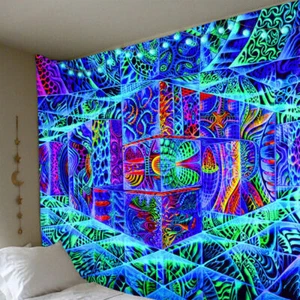 Psychedelic Trippy Hippie Tapestry Wall Hanging Blanket Tapestry Room Decor| - Picture 1 of 7