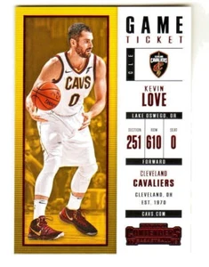 2017-18 Panini Contenders GAME TICKET RED FOIL KEVIN LOVE RETAIL QTY AVAILABLE - Picture 1 of 4