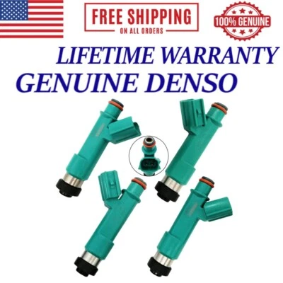 4X OEM Denso Fuel Injectors 2008-2015 Scion XB 2.4L I4 #23250-0H060 - Image 1 of 4