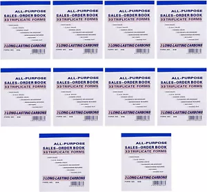 Verkaufsauftragsbuch 33 dreifache Formulare selbstdurchschreibend 3 Exemplare - Großhandelsposten von 10 - Bild 1 von 8