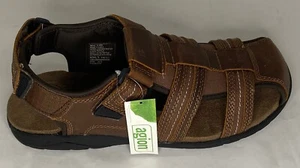 NEW - Croft & Barrow Men's Fisherman Closed Toe Sandals Brown Size 10 Med - Picture 1 of 12
