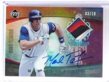 2005 Upper Deck Artifacts Mark Teixeira autograph auto 4lr patch #D03/10