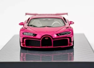 YM 1:64 Pink Chiron CRL Super Racing Sports Model Diecast Resin Car - Picture 1 of 9