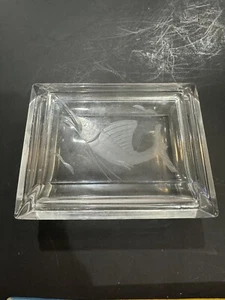 Vintage geätztes Glas Schwertfisch Zigaretten-/Schmuckkästchen - Bild 1 von 9
