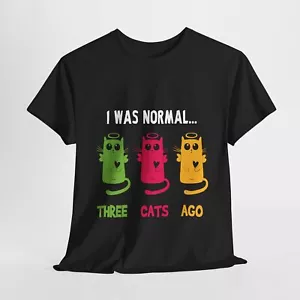"T-Shirt Cat Lover Unisex schweres Baumwoll-T-Shirt ""I Was Normal""" - Bild 1 von 100