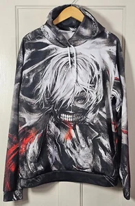 Hoodie Tokyo Ghoul Kaneki Ken Sz. XL Anime Costume White Hair Cosplay Sweatshirt - Picture 1 of 16