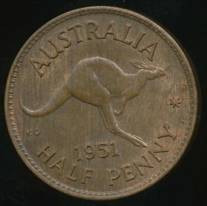 Australia 1951(pl) Halfpenny 1/2d George VI - Uncirculated - Bild 1 von 3