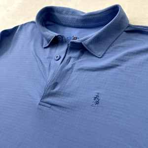 IBKUL Herren Hemd XL Blau Langarm Wicking Poloshirt Golf Outdoor Logo - Bild 1 von 8