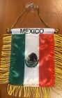 Mexico 🇲🇽 4 X 6” MINI BANNER FLAG CAR WINDOW MIRROR HANGING W Suction