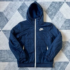 Nike Sportswear Thermore Synthetic Fill Jacket Men's S Full Zip Hooded Navy Blue - Bild 1 von 9