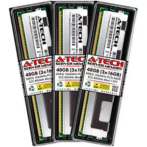 48GB 3x16GB 4Rx4 PC3L-8500R HP ProLiant DL360 G7 DL380 G7 Memory RAM - Picture 1 of 3